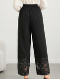 Sheer Lace Patchwork Straight Leg Pants_CWBLP01477