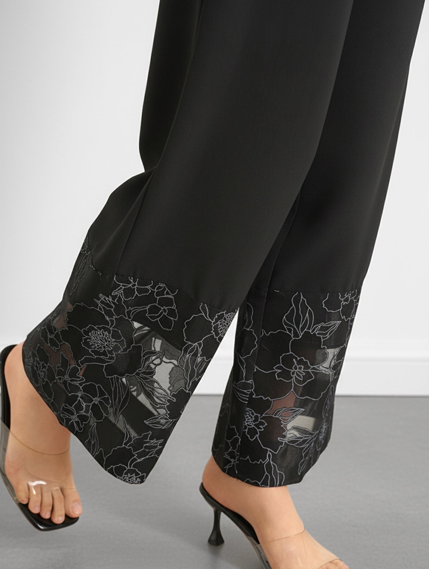 Sheer Lace Patchwork Straight Leg Pants_CWBLP01477