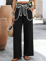 Color Block Straight Leg Office Pants_CWBLP01478