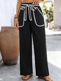Color Block Straight Leg Office Pants_CWBLP01478
