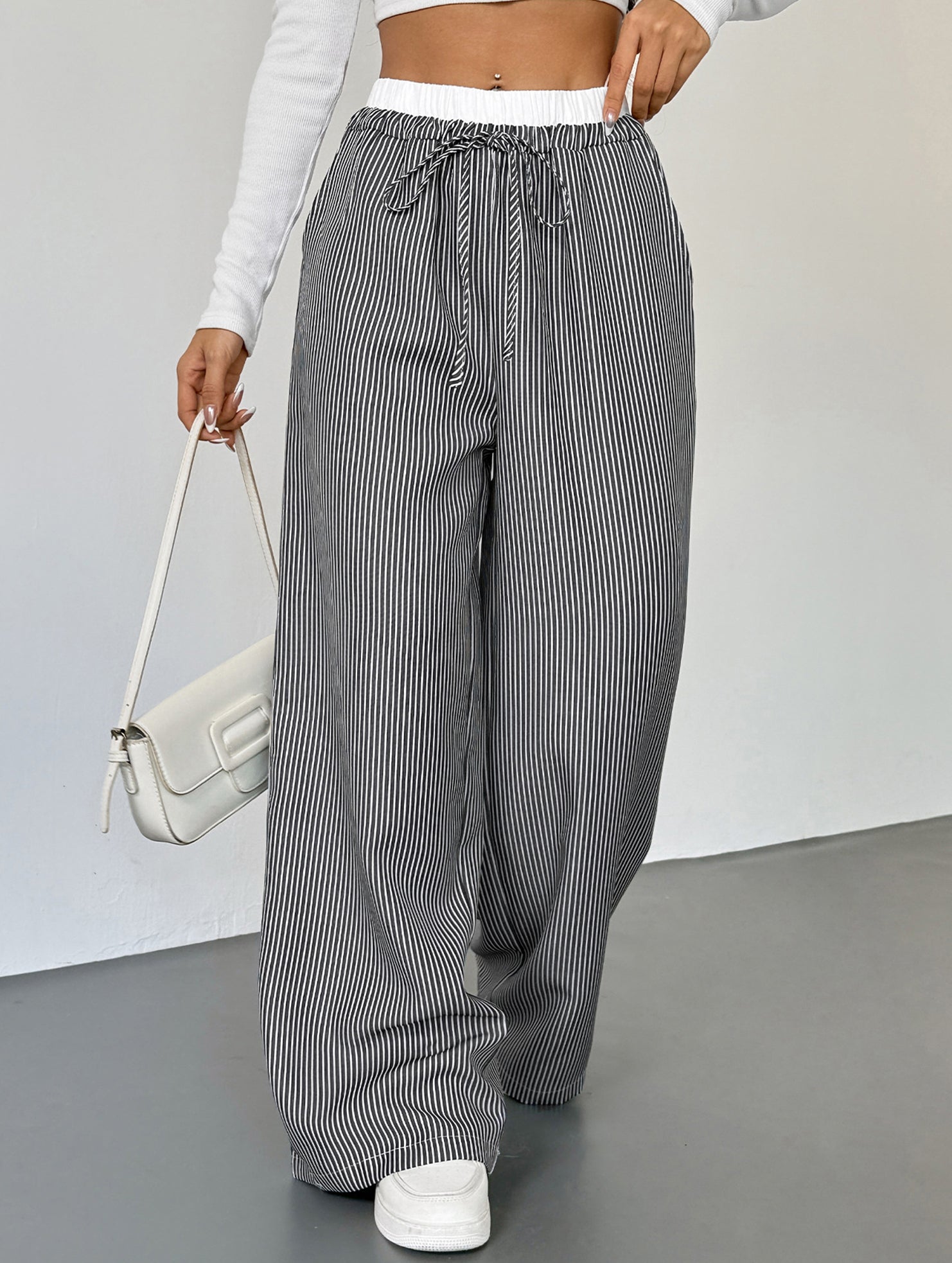 Color Block Striped Straight Leg Pants_CWBLP01484