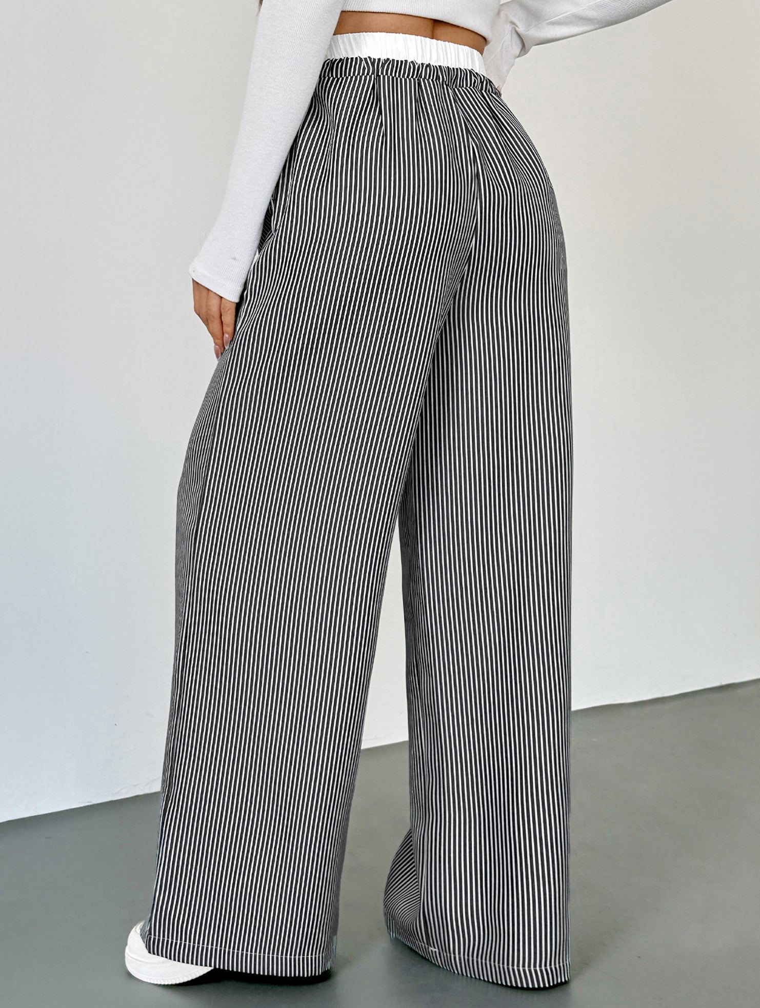 Color Block Striped Straight Leg Pants_CWBLP01484