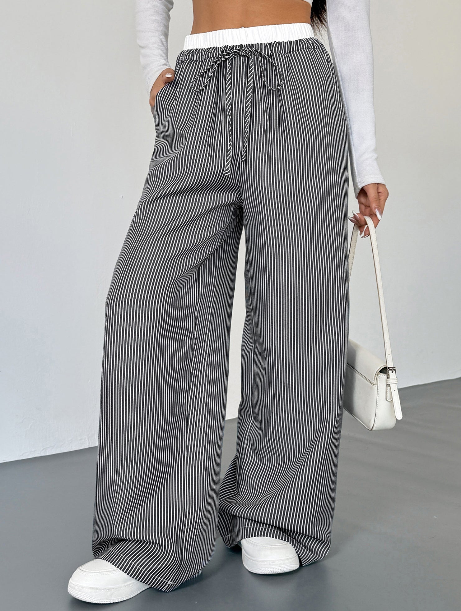 Color Block Striped Straight Leg Pants_CWBLP01484