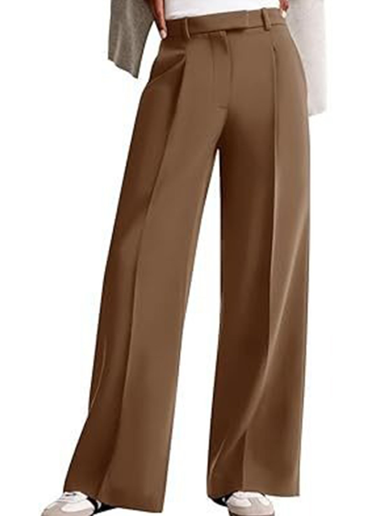 High Waist Straight Leg Wide Pants_CWBLP01495