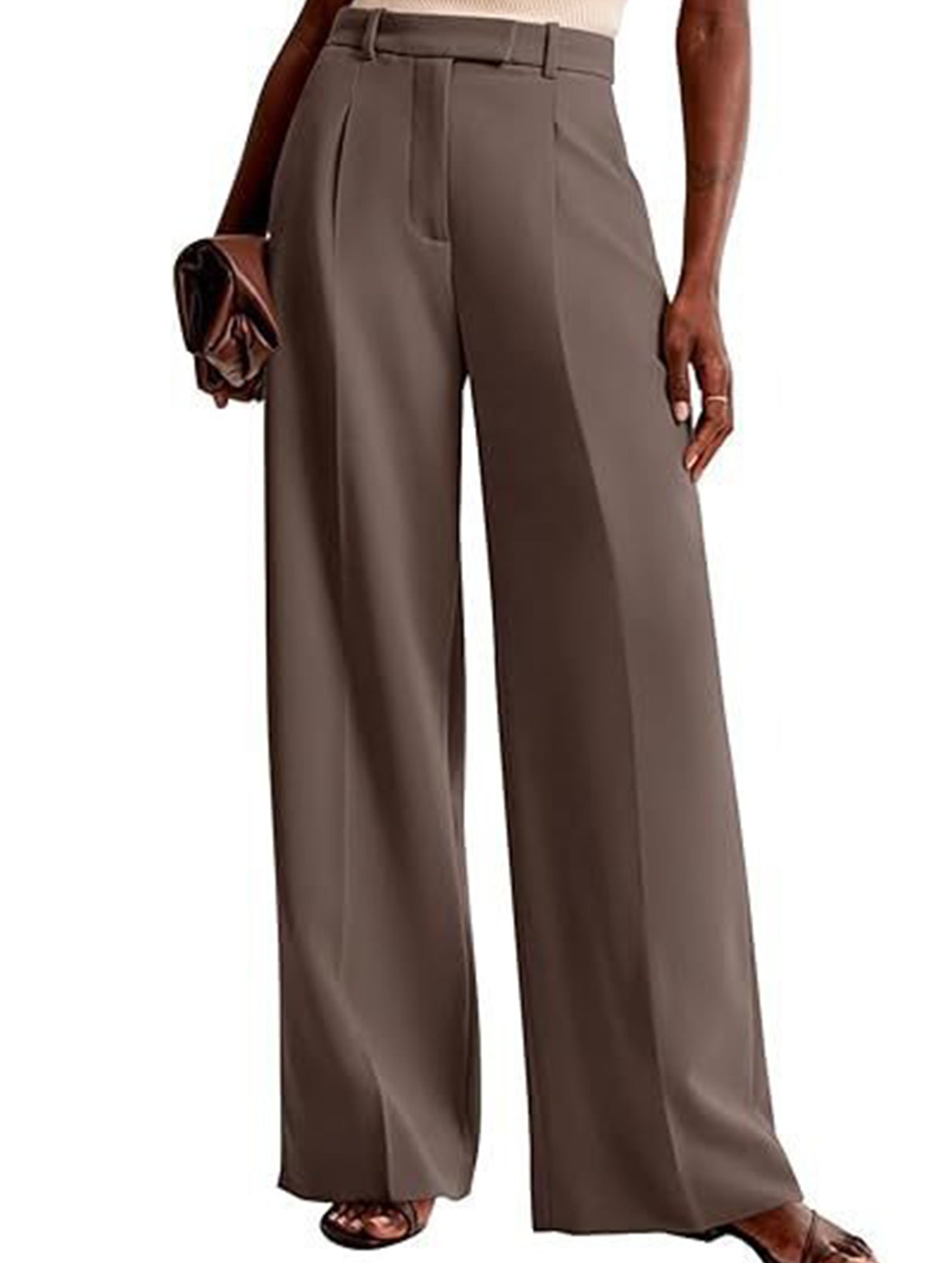 High Waist Straight Leg Wide Pants_CWBLP01495