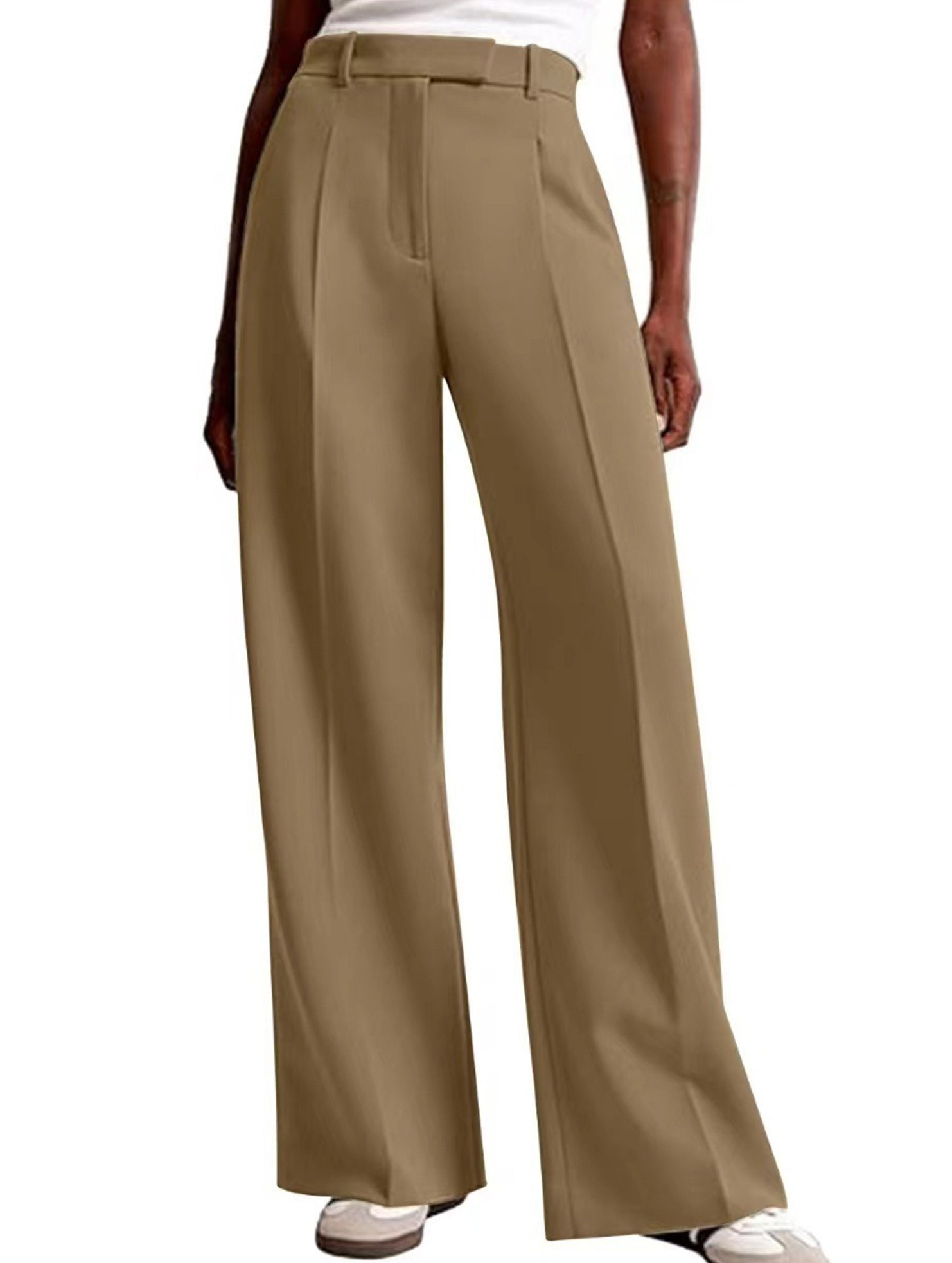 High Waist Straight Leg Wide Pants_CWBLP01495