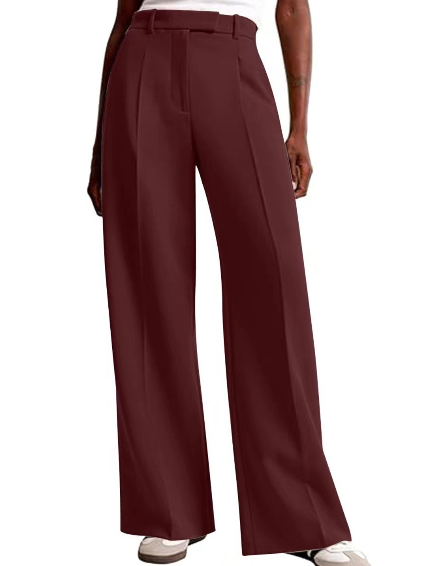 High Waist Straight Leg Wide Pants_CWBLP01495