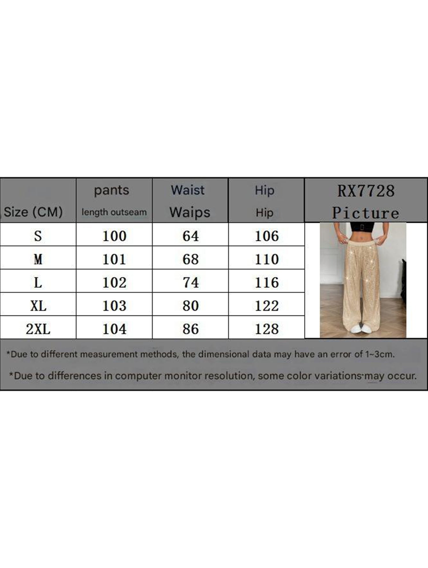 Sequin Straight Leg Wide Work Pants_CWBLP01496