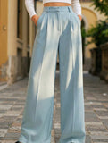 High Waist Wide Leg Straight Pants_CWBLP01498
