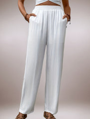 Plus Size Cotton Drawstring Wide Leg Pants_CWBLP01508