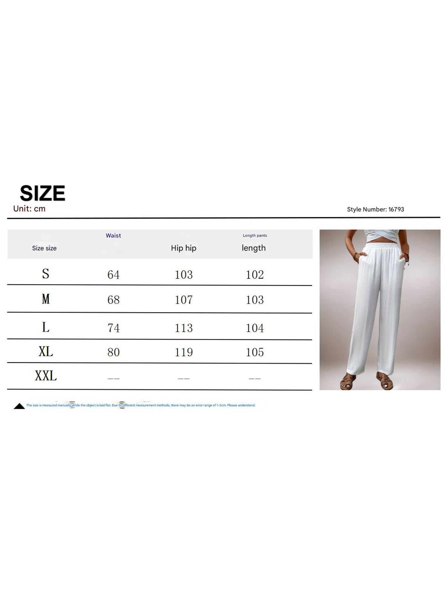 Plus Size Cotton Drawstring Wide Leg Pants_CWBLP01508