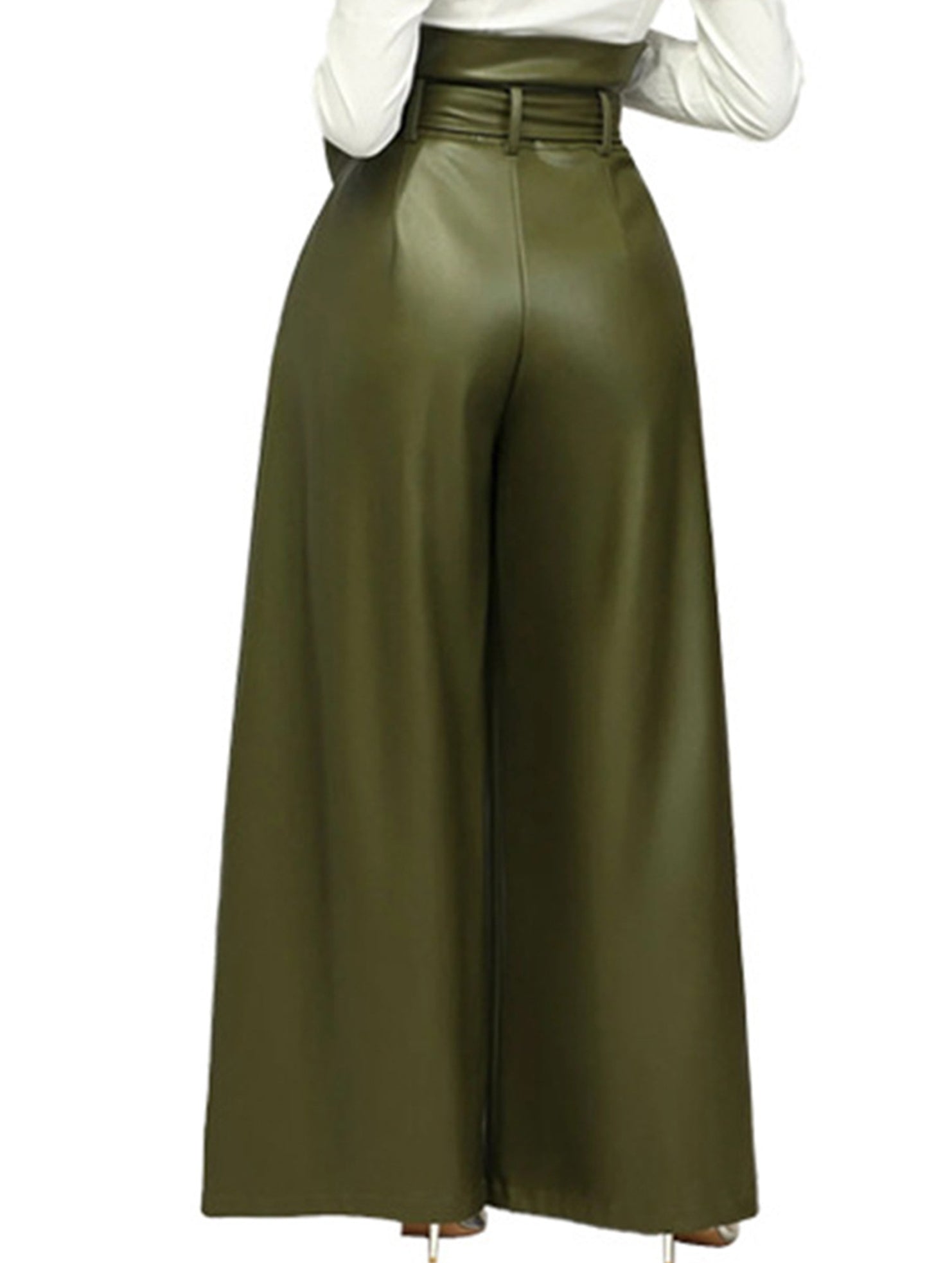 High Waist PU Leather Wide Leg Pants_CWBLP01521