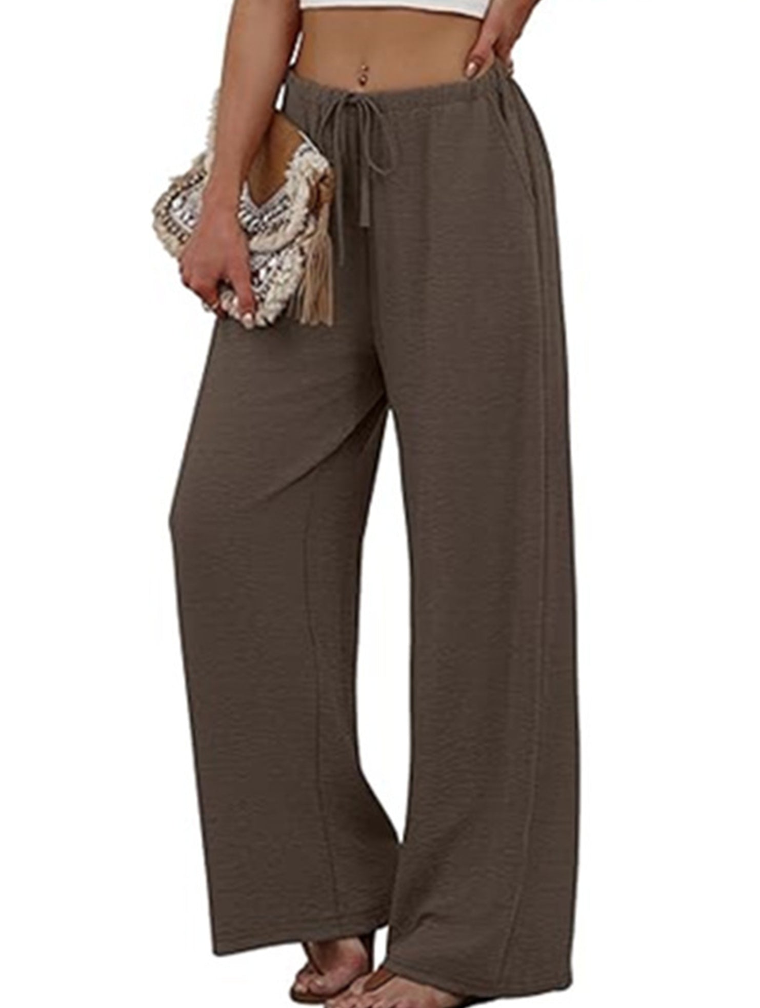 Versatile Elastic Waist Wide-Leg Pants for Women_CWBLP01528