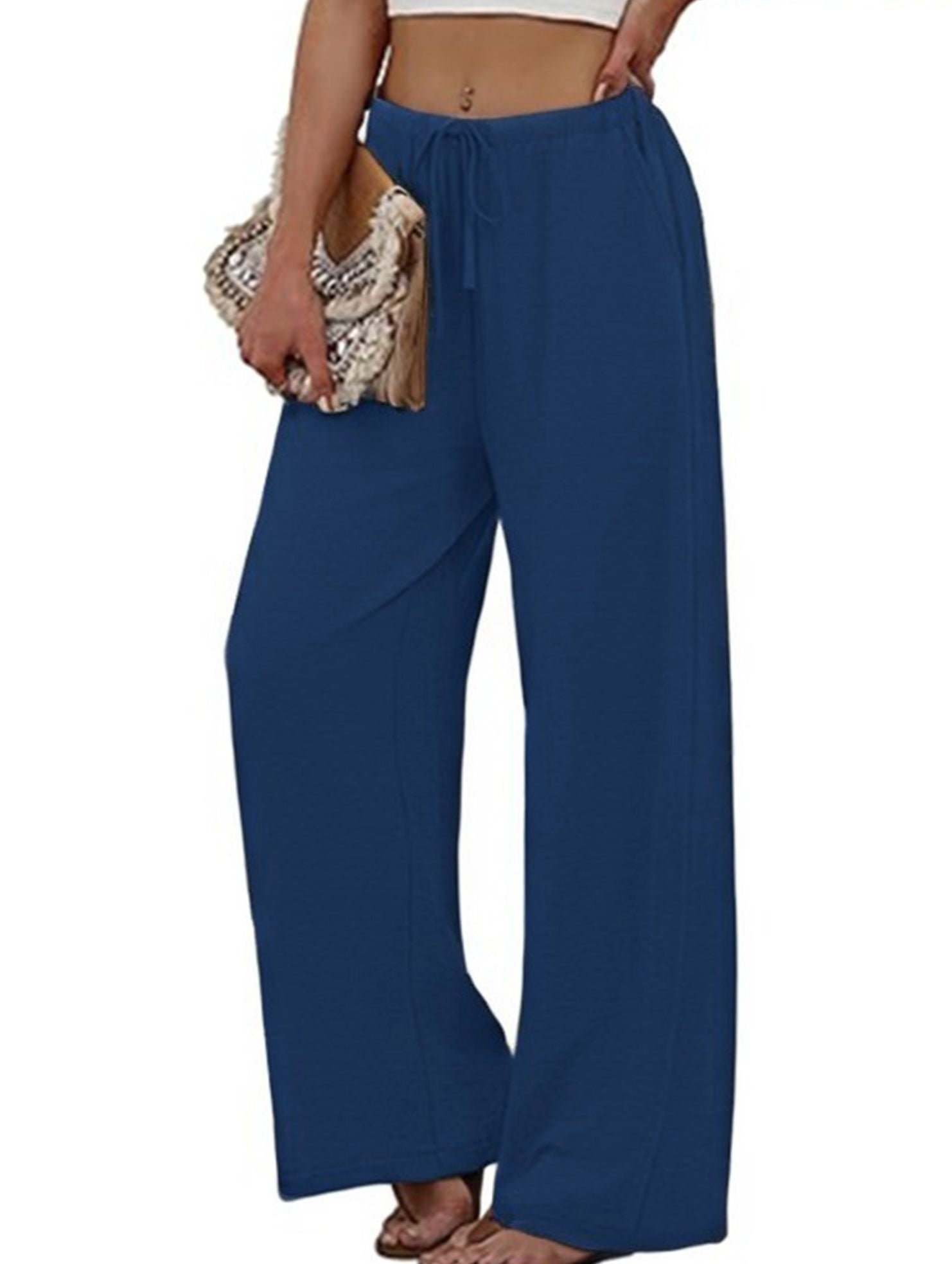 Versatile Elastic Waist Wide-Leg Pants for Women_CWBLP01528
