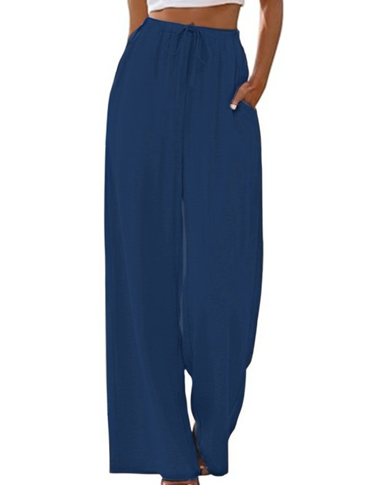 Versatile Elastic Waist Wide-Leg Pants for Women_CWBLP01528
