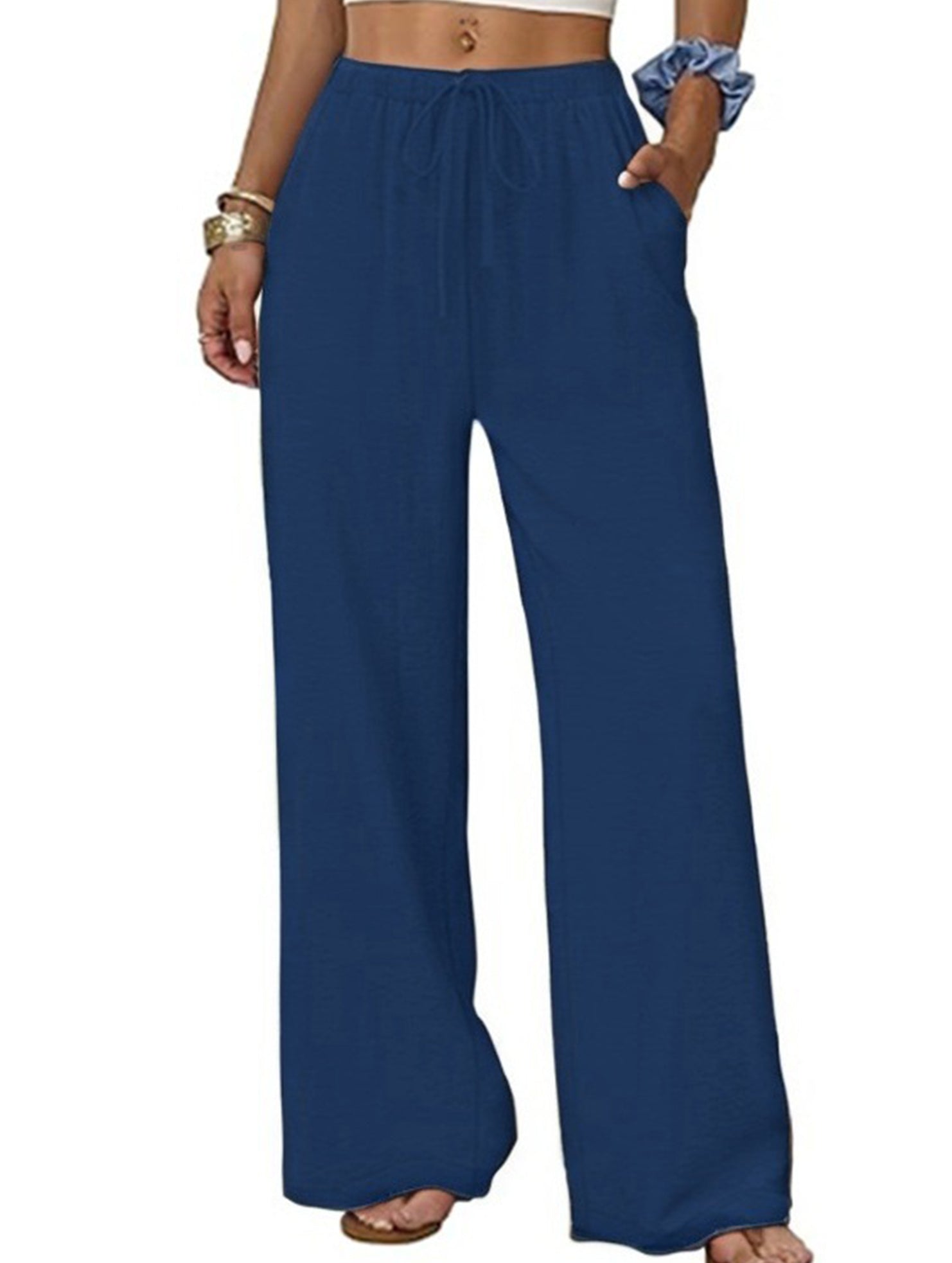 Versatile Elastic Waist Wide-Leg Pants for Women_CWBLP01528