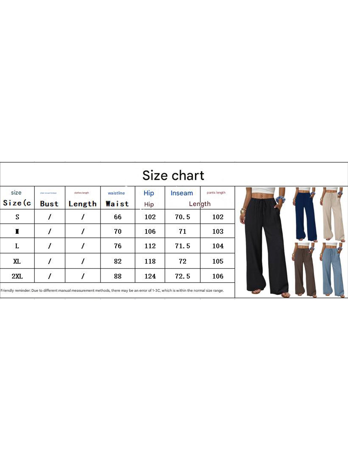 Versatile Elastic Waist Wide-Leg Pants for Women_CWBLP01528