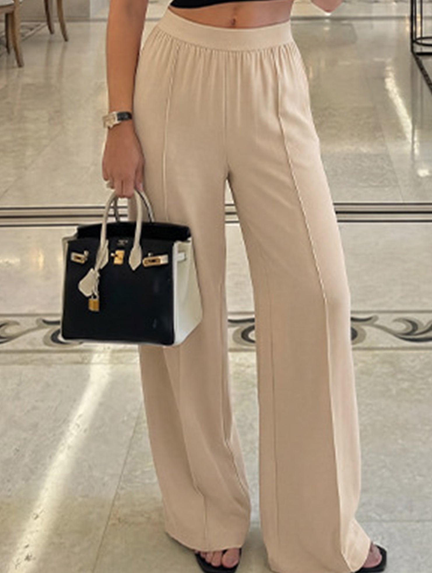 Loose Wide Leg Yoga Lounge Pants_CWBLP01544