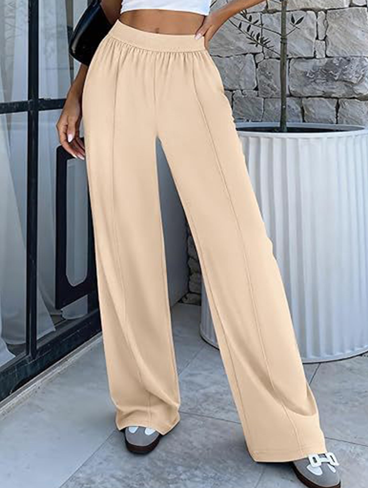 Loose Wide Leg Yoga Lounge Pants_CWBLP01544