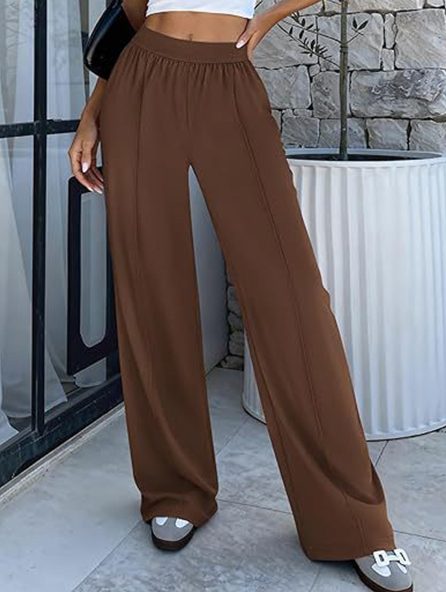 Loose Wide Leg Yoga Lounge Pants_CWBLP01544