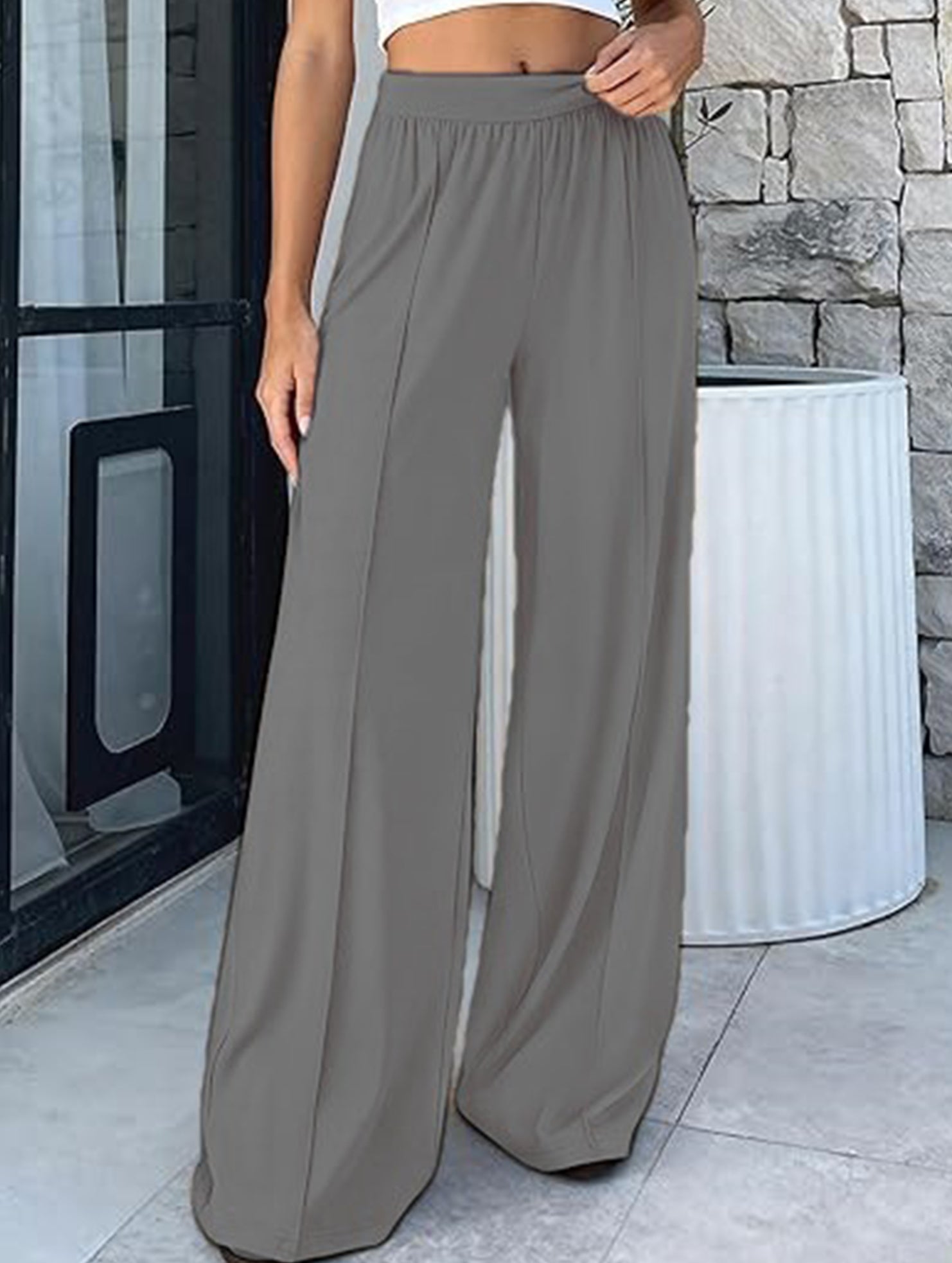 Loose Wide Leg Yoga Lounge Pants_CWBLP01544