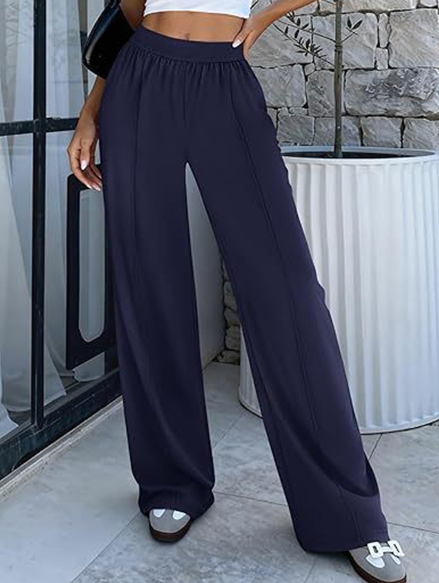 Loose Wide Leg Yoga Lounge Pants_CWBLP01544