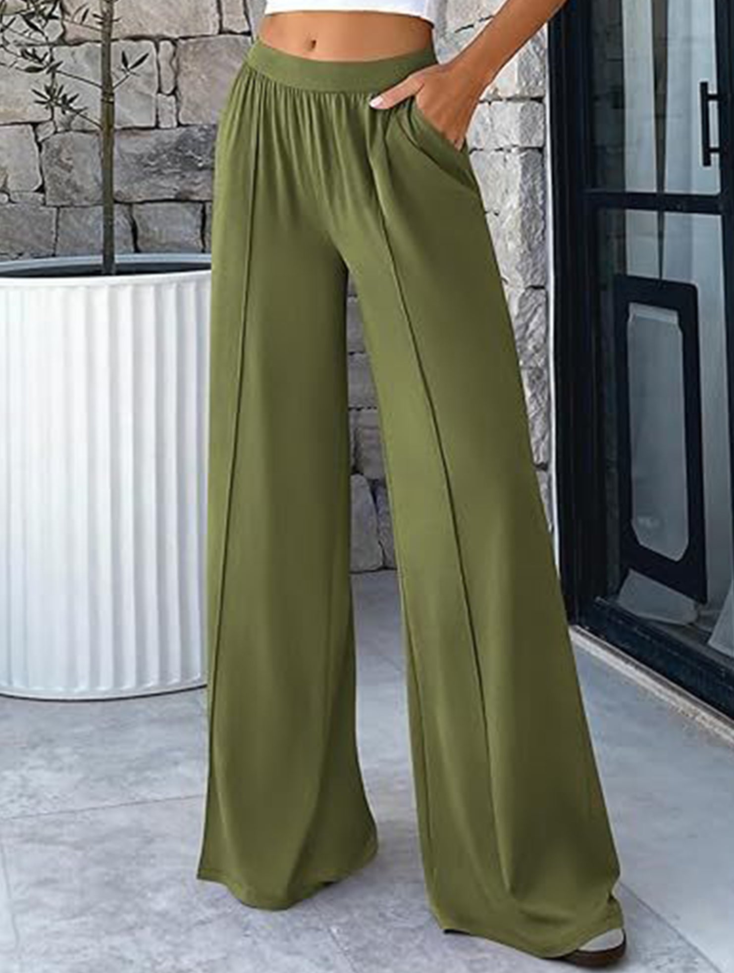 Loose Wide Leg Yoga Lounge Pants_CWBLP01544