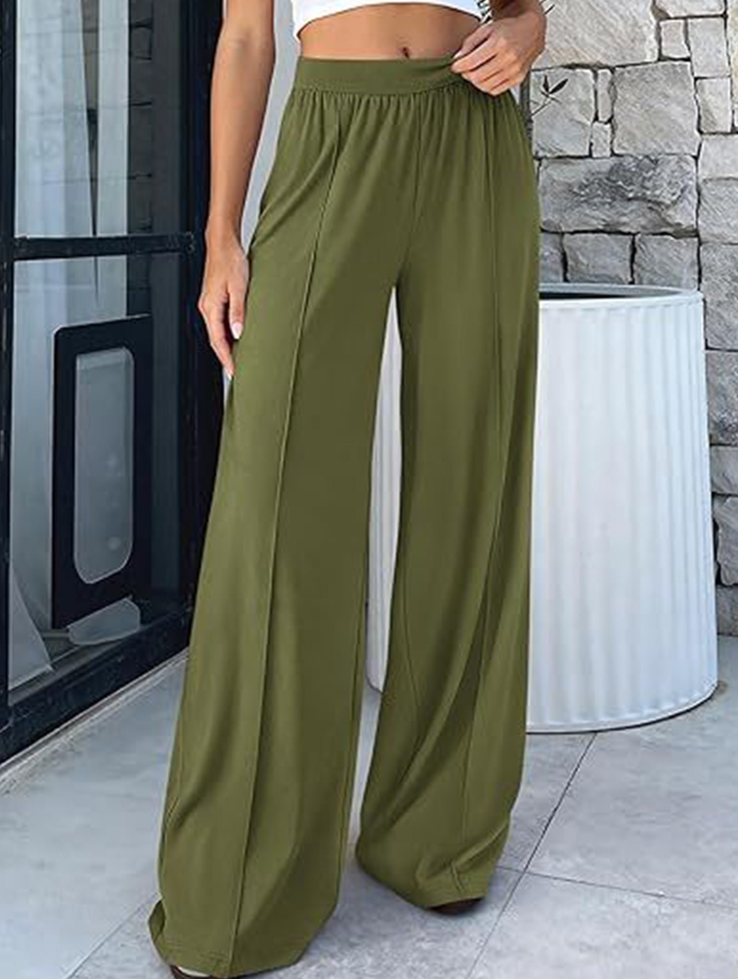 Loose Wide Leg Yoga Lounge Pants_CWBLP01544