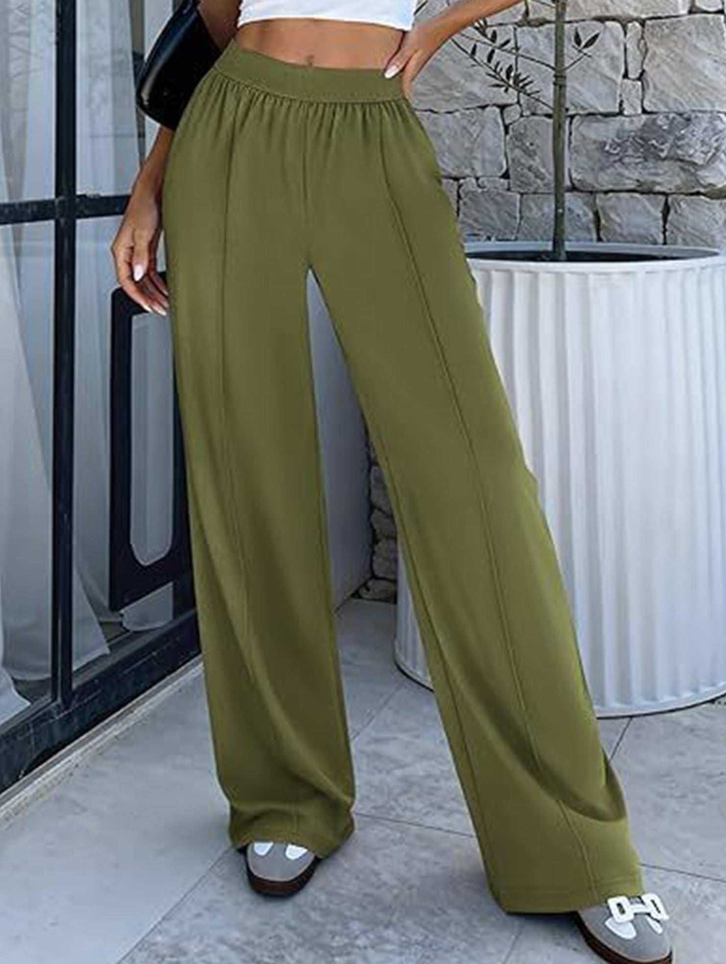 Loose Wide Leg Yoga Lounge Pants_CWBLP01544