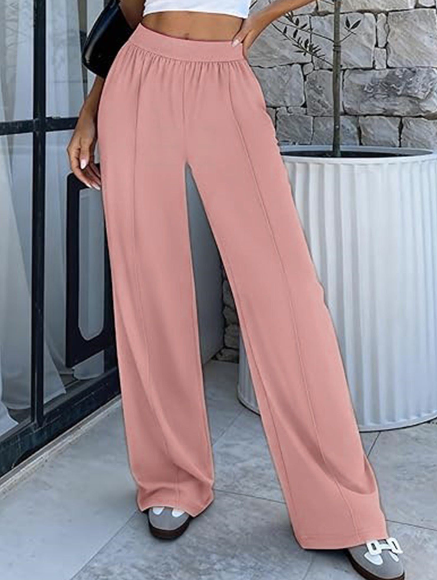 Loose Wide Leg Yoga Lounge Pants_CWBLP01544