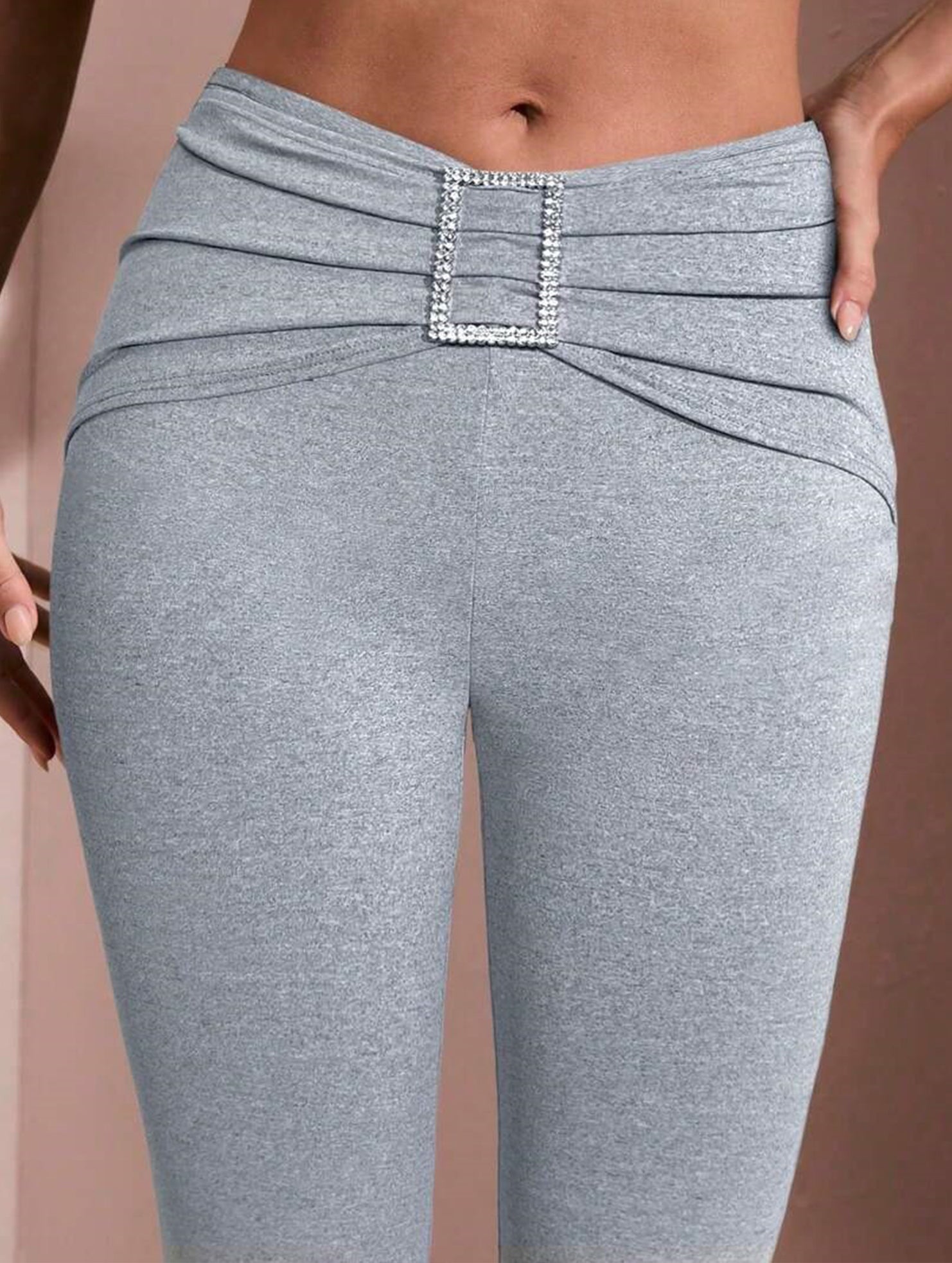 Solid Slim Fit Flare Pants Summer Style_CWBLP01546
