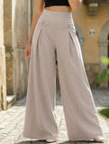 High Waist Wide Leg Office Straight Pants_CWBLP01553