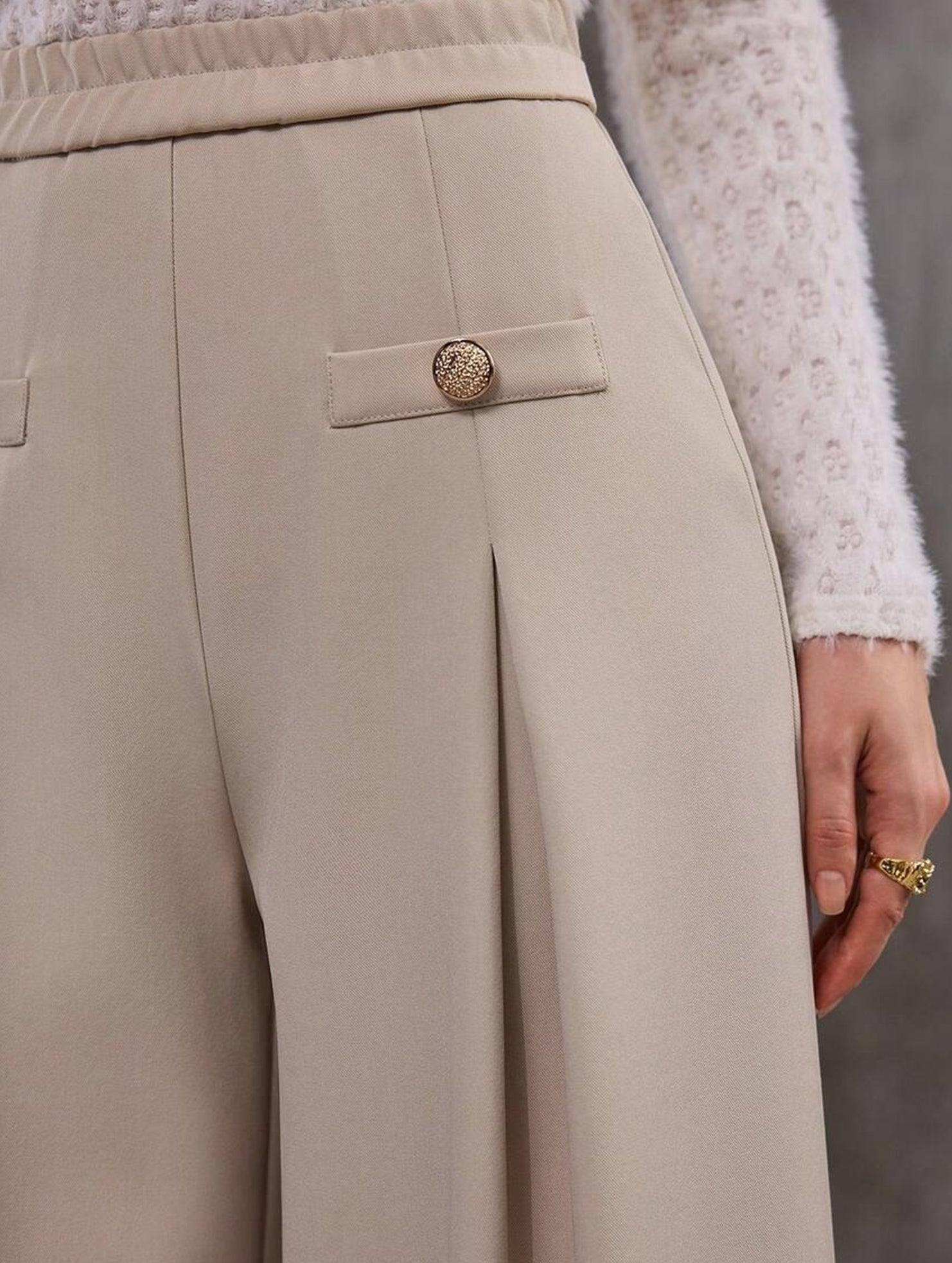 High Waist Wide Leg Office Straight Pants_CWBLP01553