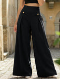 High Waist Wide Leg Office Straight Pants_CWBLP01553