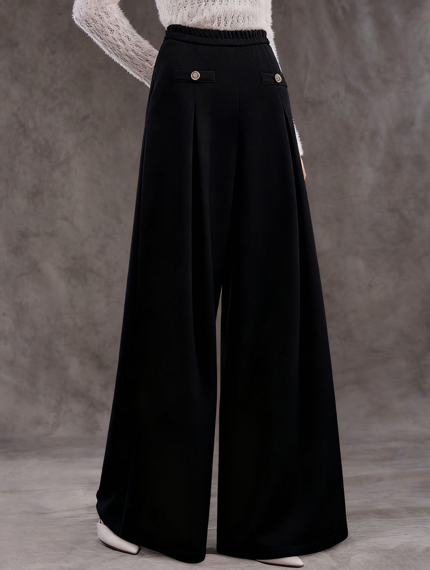 High Waist Wide Leg Office Straight Pants_CWBLP01553