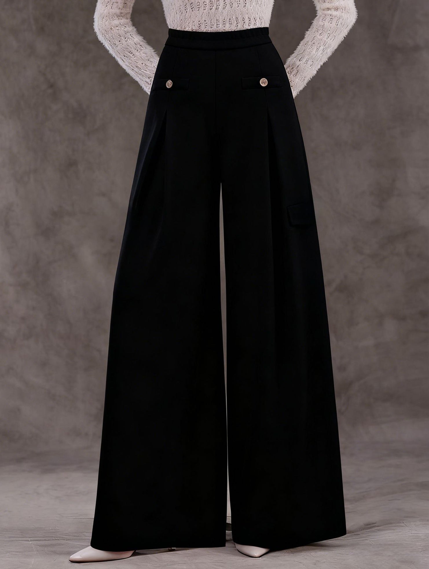 High Waist Wide Leg Office Straight Pants_CWBLP01553