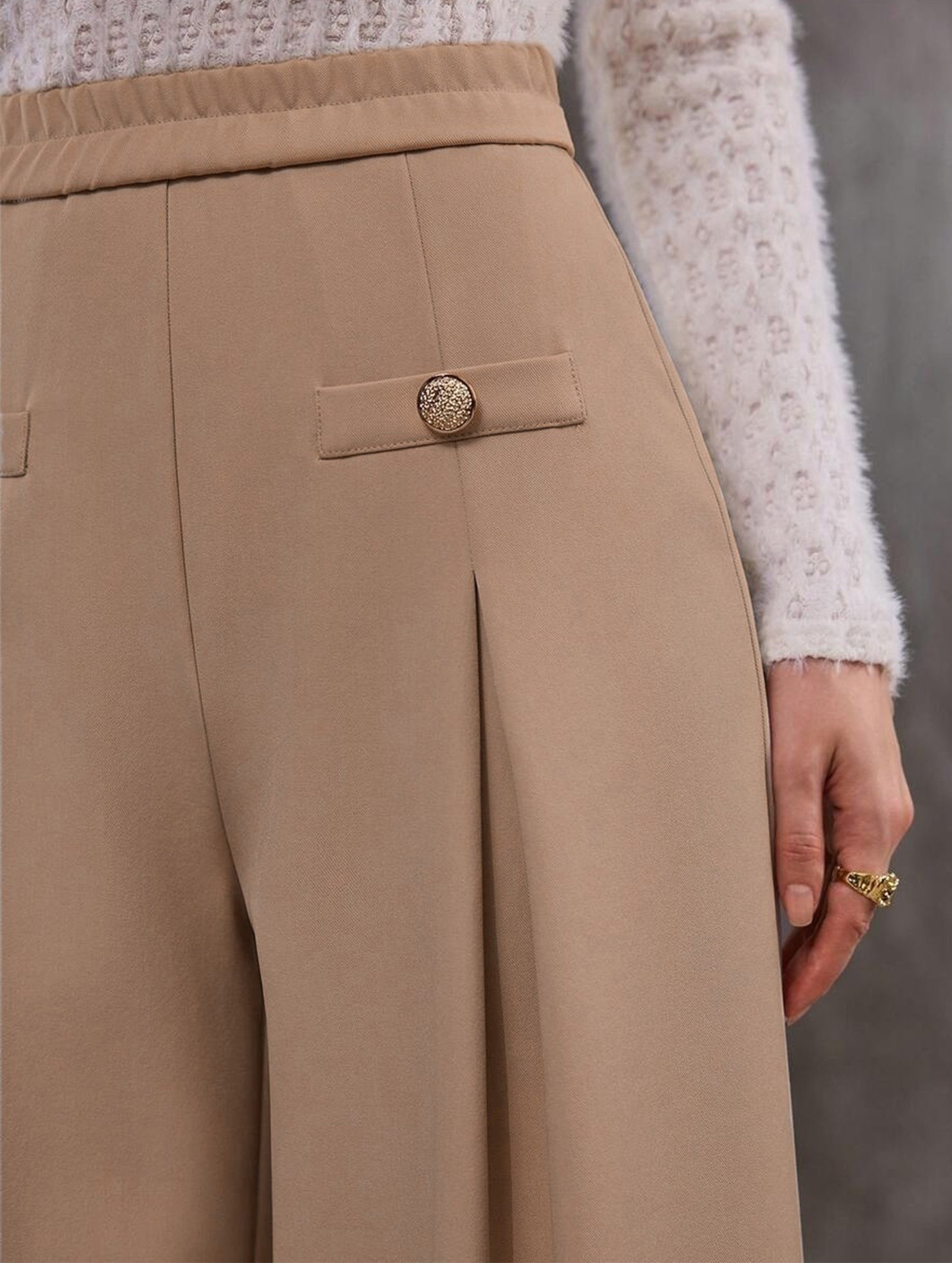 High Waist Wide Leg Office Straight Pants_CWBLP01553