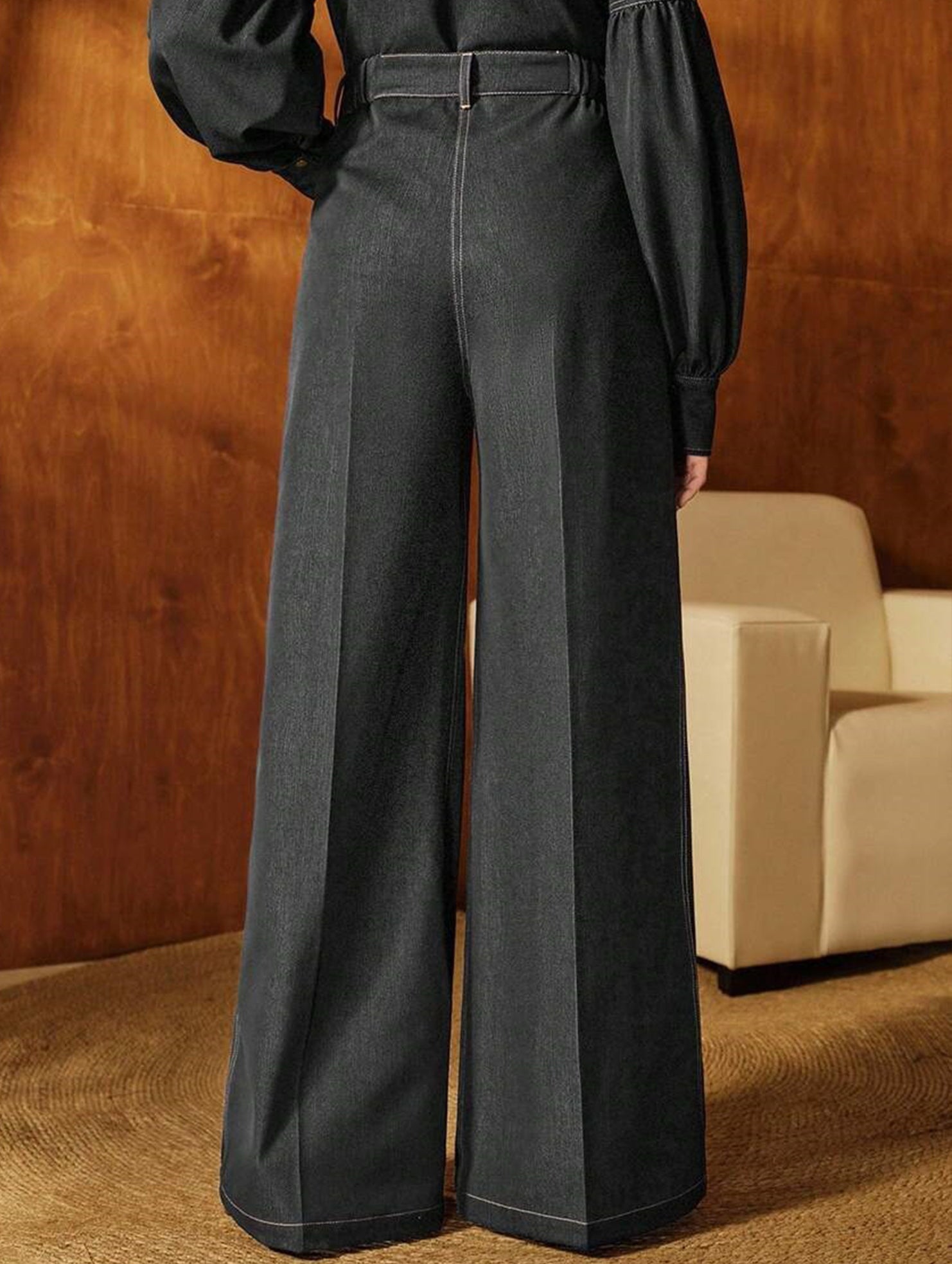 High Waist Loose Straight Denim Pants_CWBLP01557
