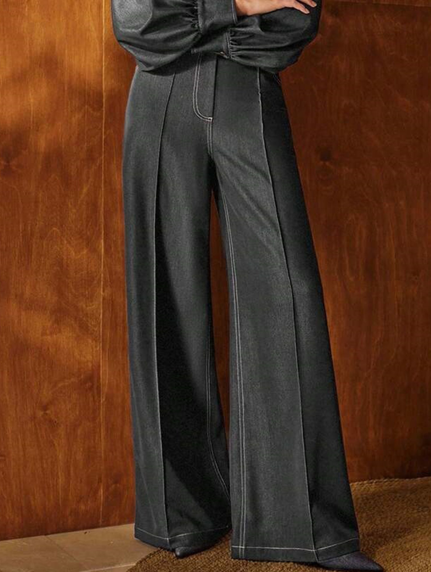 High Waist Loose Straight Denim Pants_CWBLP01557
