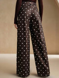 Vintage Polka Dot High Waist Wide Pants