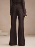 Corduroy High Waist Slim Flare Pants