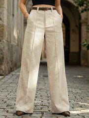 Corduroy High Waist Wide Leg Pants