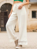 Elastic Waist Straight Leg Pants