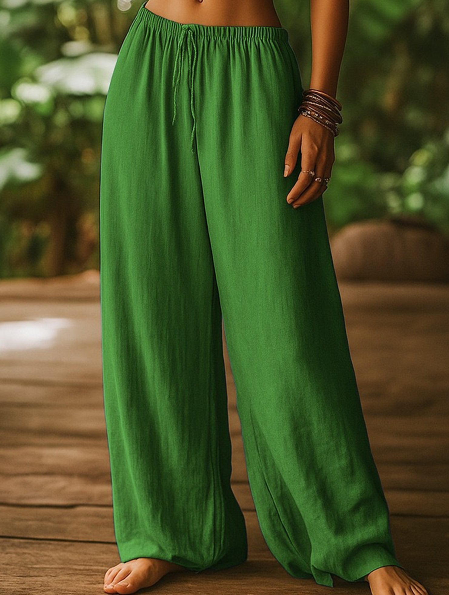 High Waist Wide Leg Casual Pants