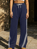 Tie Waist Wide Leg Sweatpants