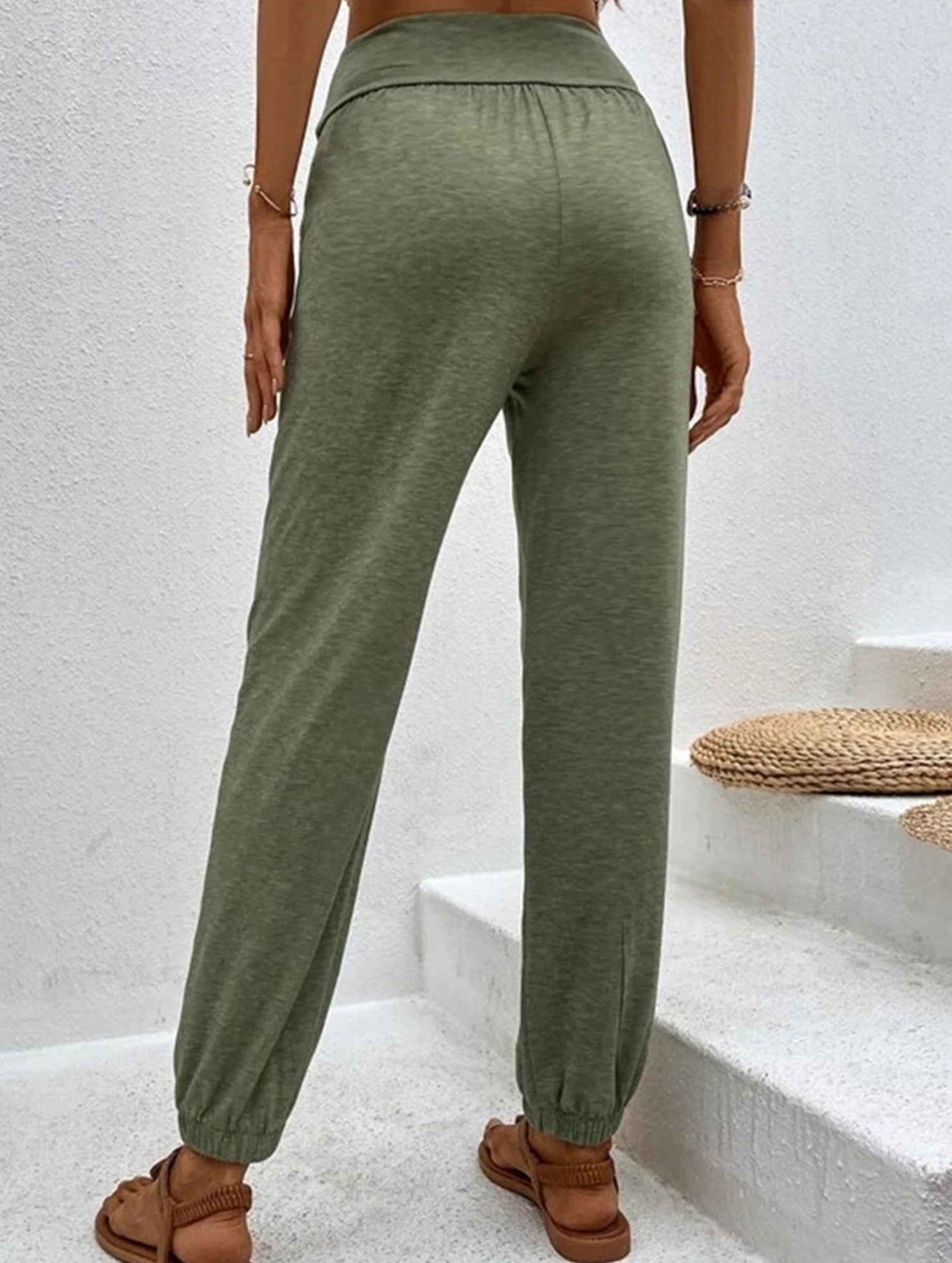 High Waist Pocket Jogger Pants