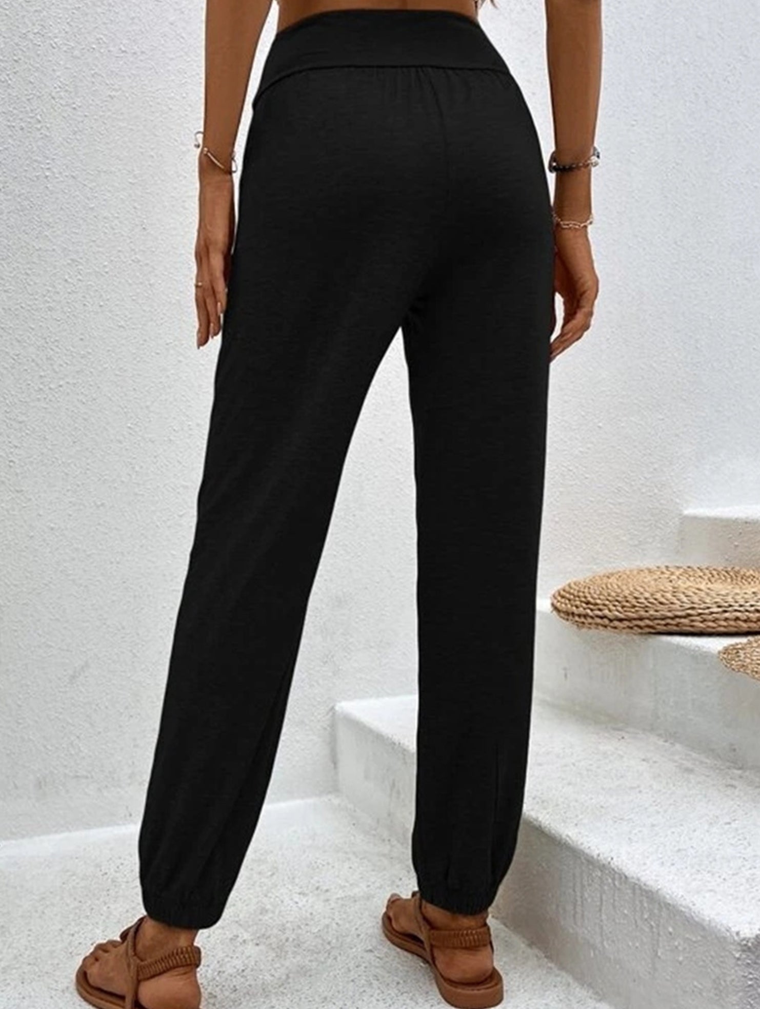 High Waist Pocket Jogger Pants