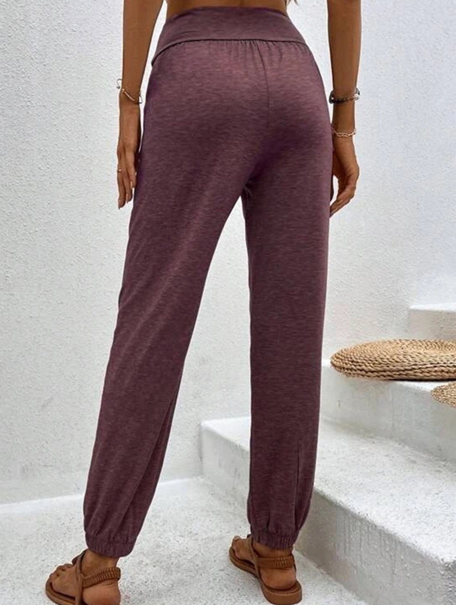 High Waist Pocket Jogger Pants