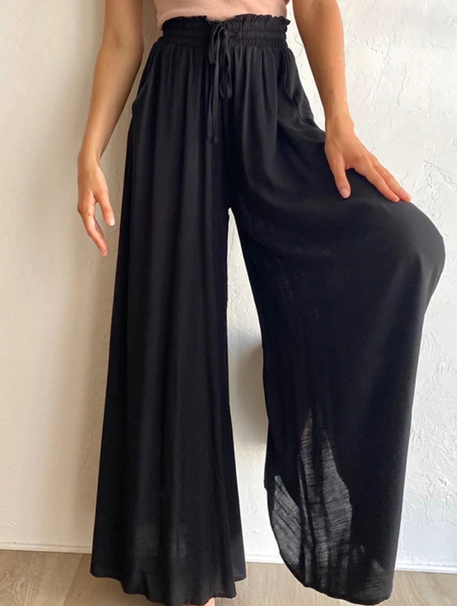 Wide Leg Casual Relaxed Pants_CWBLP01662