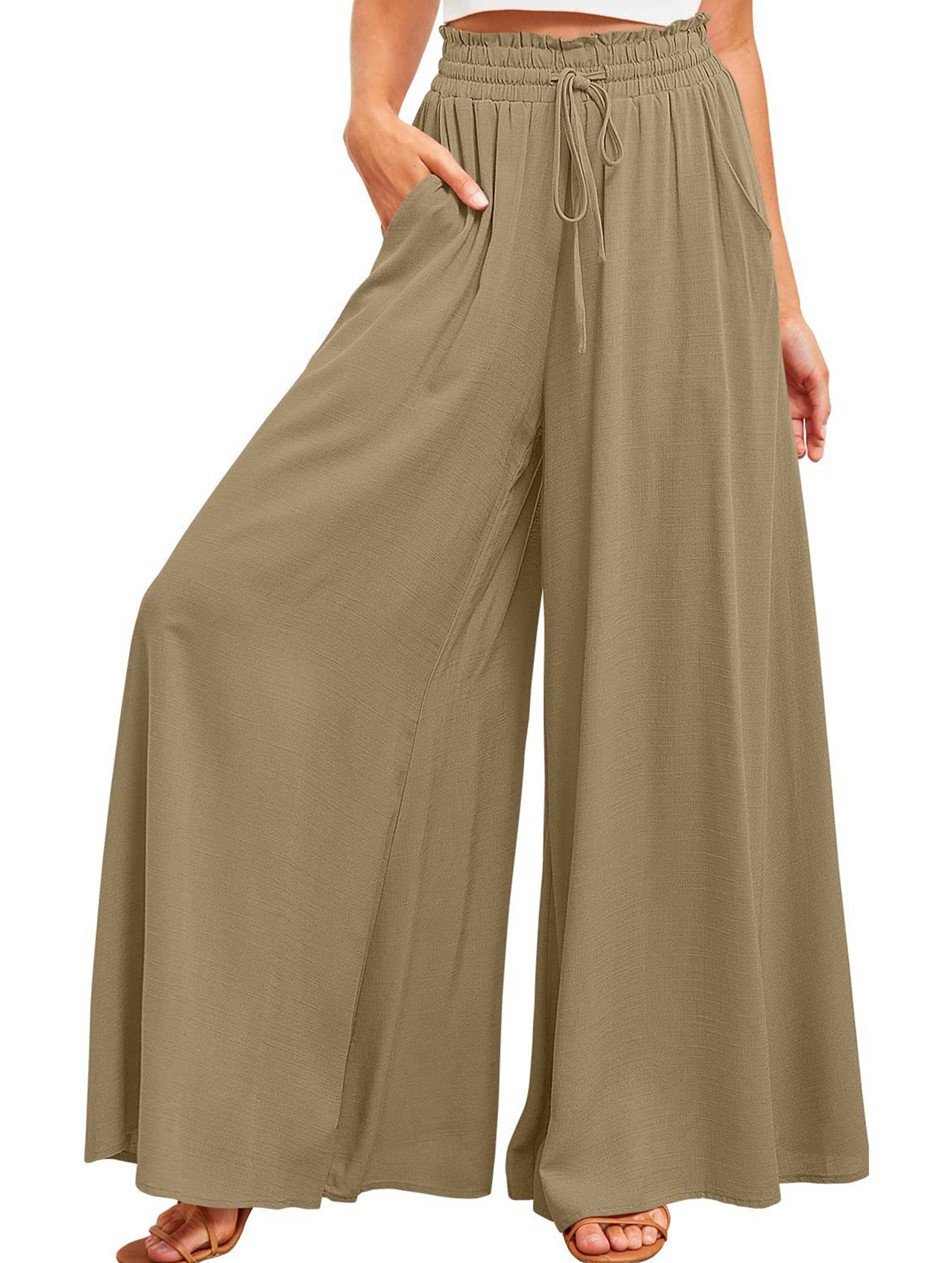 Wide Leg Casual Relaxed Pants_CWBLP01662